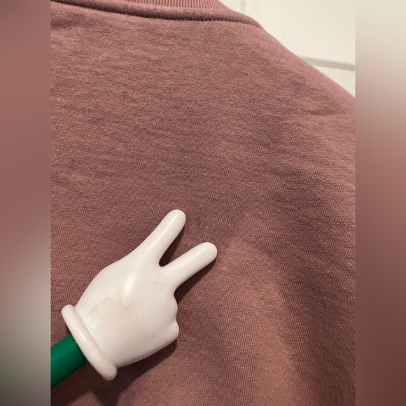 Hermes Sweatshirt with Puzzle Equestre horse lambskin patch size L mauve pink - Picture 10 of 11